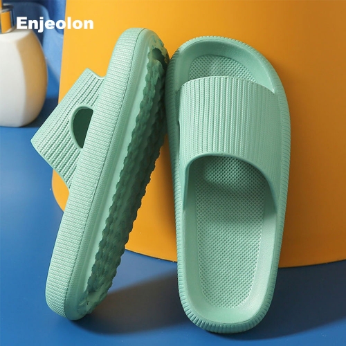 Enjeolon Pillow EVA Slippers Super Soft Open Toe Slippers with Non-Slip Thick Sole Quick Dry Slide Sandals for Bathroom Indoor Outdoor