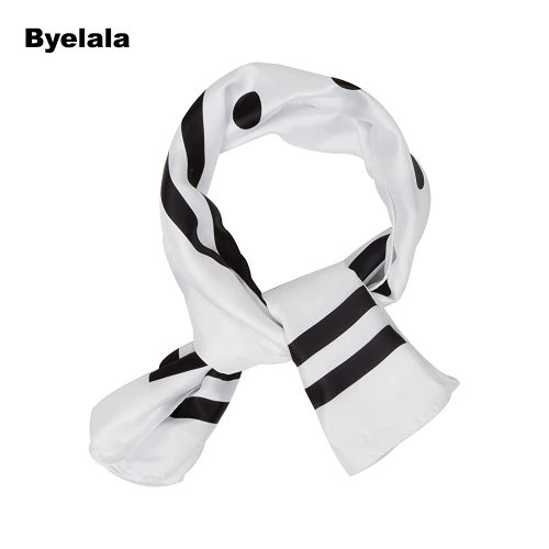 Byelala Silk Feeling Scarf Medium Square Satin Head Scarf for Women Breathable Scarf