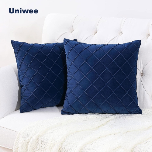 Uniwee Throw Pillow Covers, Large Decorative Outdoor Textured Pillow Sham Cushion Cases for Living Room