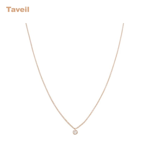 Taveil Women's Rose Gold Necklace Minimalist, Delicate Jewelry Necklace