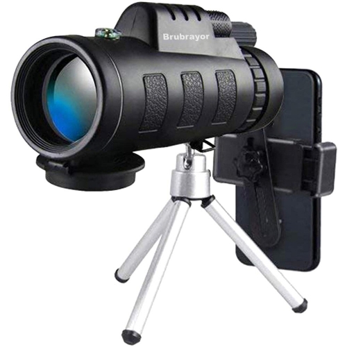 Brubrayor Monoculars Telescope HD Waterproof Shockproof with Smart Phone Mount Adapter Tripod for Outdoor Bird Watching