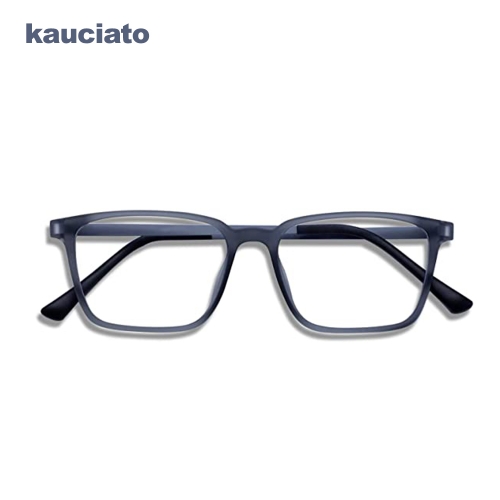 kauciato Blue Light Glasses Clear Lens Lightweight Rubber Titanium Eyeglasses Frame for Men Women