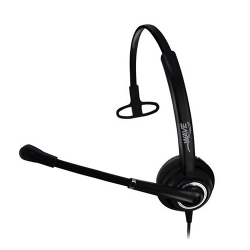 WAVE Noise Canceling Headsets with Microphone 3.5mm Black Headset for Mobile Telephones  Smartphone PC Laptops