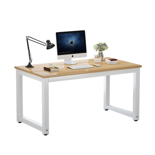 JNIZU Study Computer Desk for Home Office Modern Wood Table with Wide Desktop and Sturdy Metal Frame, Easy to Assemble