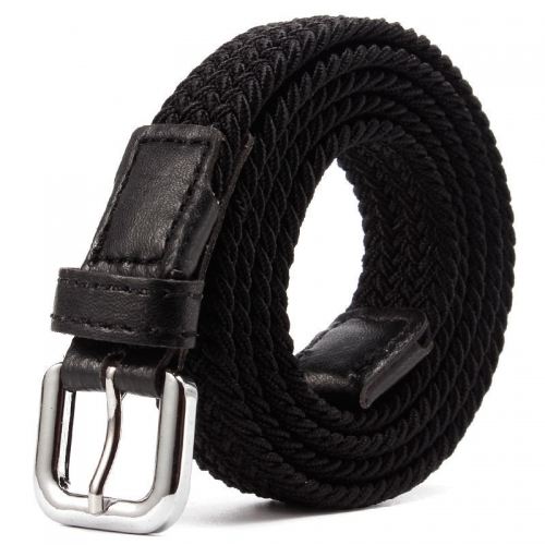 wukouu Elastic Woven Waist Belt Unisex Braided Belt Stretch Casual Belt Woven Canvas Belt for Women Men, Multi-color