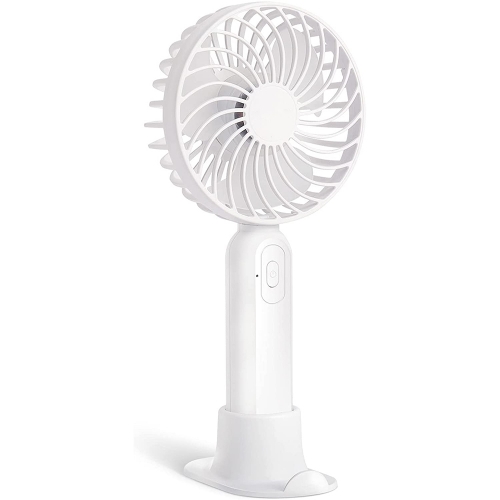 FluBlu Portable Mini Electric Fan with 3 Speed Setting & USB Rechargeable Battery Handheld Personal Fan for Home Office Travel Indoor Outdoor