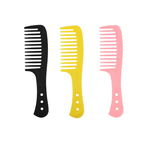 VETUYE 3 Pack Colored Combs Durable Wide Tooth Combs Plastic Detangling Combs Professional Paddle Hair Combs for Curly Straight Long Wet Hair