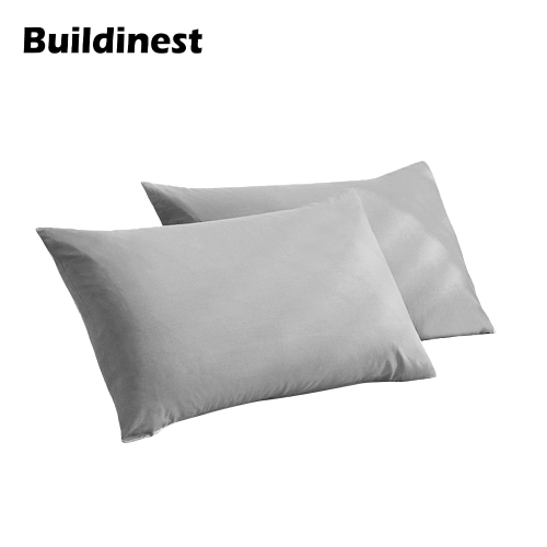 Buildinest Set of 2 Pillow Covers Soft & Comfortable Pillowcases with Envelope Closures Premium Quality Standard Pillowcases for Sleeping, 20" x 30"