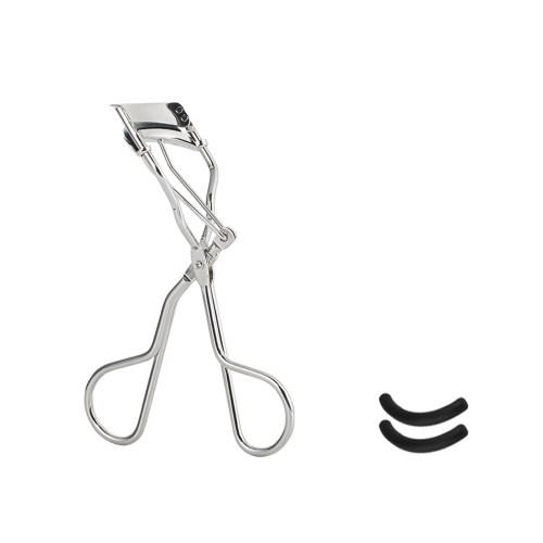 Ecudoh Metal Eyelash Curler with Silicone Pad Carbon Steel Lash Curler Cosmetic Makeup Tools for All Eye Shapes