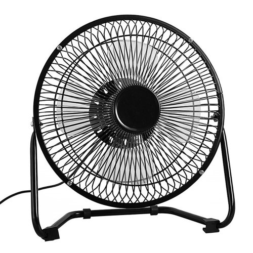 TSN 8 Inch Electric Desk Fan Battery Operated Fan with 2 Speeds Setting Portable Small 360°Rotate Personal Fan for Home Office Camping Outdoor Travel