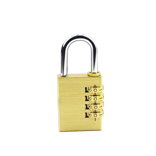 FMVP 4 Digit Combination Metal Padlock Waterproof Brass Padlock Lock Large Number Lock for Outdoor Gate Gym School Office Cabinet