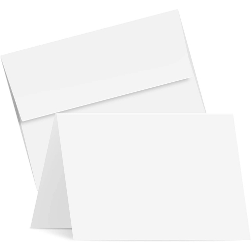 Siamb Blank Greeting Cards with A7 Envelopes 50 Pack Blank White Cards Blank Cardstock and Envelopes Set for Invitations Wedding Birthday Baby Shower