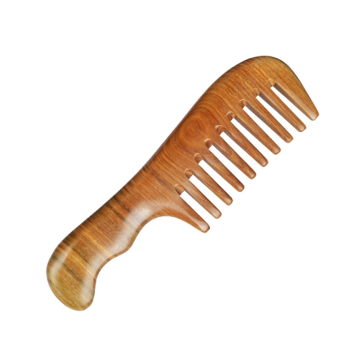 Lusiodtt Natural Wood Comb Anti Static Wide Smooth Tooth Hair Comb Detangling Comb for Wet Dry Thick Curly Straight Wavy Hair Men Women