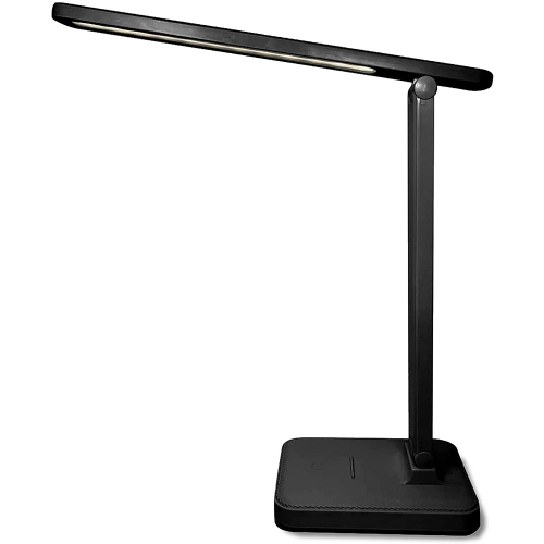Coudep Eye-care Desk Lamp Wireless USB Rechargeable Table Lamp with Phone Holder Foldable Adjustable Reading Lamp for Living Room Bedroom Home Office