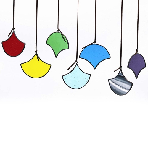 AVISKYLUK Handmade Stained Glass Ornament Colorful Stained Glass Hangings Ornament Decorations for Home Garden Patio