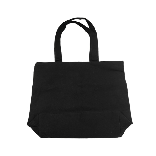 FLUTEENO Women's Canvas Shoulder Bags Black Canvas Handbags Durable Waterproof Tote Bags Shopping Bags
