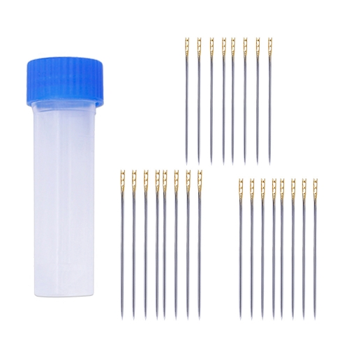 CLS 24pcs Large Eye Needles Sewing Stitch Needles 37mm/40mm/42mm Stainless Steel Embroidery Needles Thread Needles with Plastic Clear Bottle