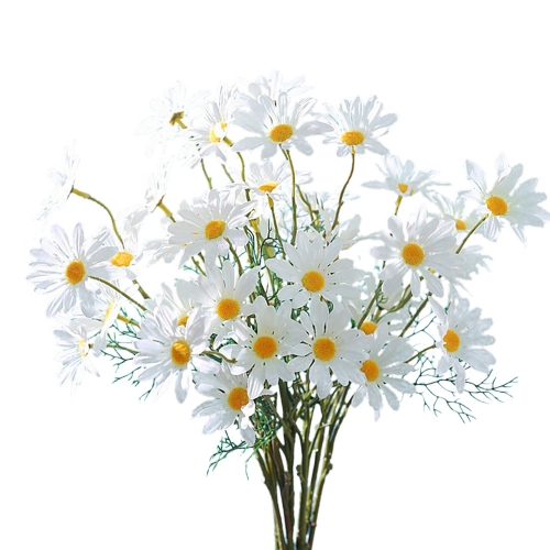 CLS 5 Bundles Artificial Flowers Daisy Silk Flowers with Durable Flexible Branches Artificial Daisy Flowers Bulk Fake Flowers for Home Outdoor Decor