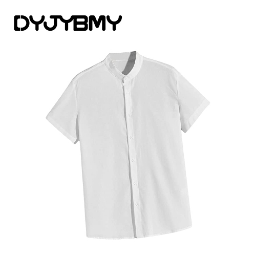 DYJYBMY Men's Short Sleeve Shirts Casual Cotton Shirts Button Down Summer Shirts Tops