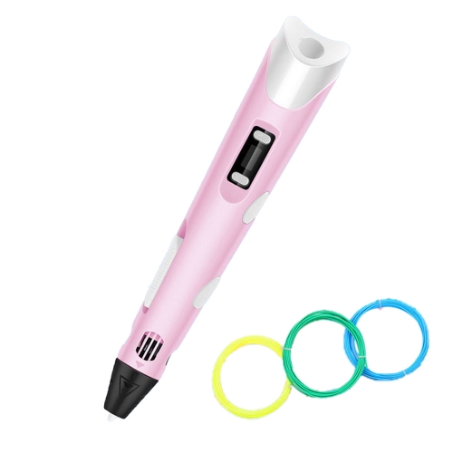 NVN Cute Color 3D Printing Pen with 3pcs PLA Filament, 3D Printing Pen Drawing Pen with LCD Display, One-Button Operation