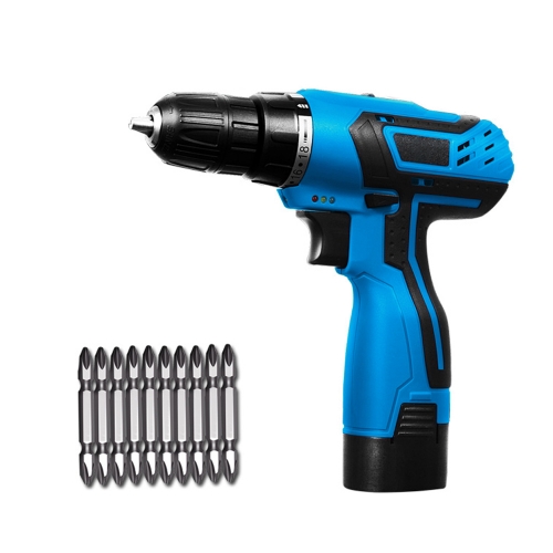 MDH 18V Electric Screwdrivers with 10pcs Drill Bits Rechargeable Powerful Cordless Hand Electric Drills Screwdrivers