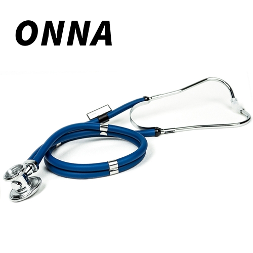 ONNA Dual Head Stethoscope with Flexible Tubing Extra Name Tag Classic Lightweight Stethoscope for Doctors Medical Students Nurses, Navy Blue