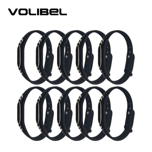 VOLIBEL Magnetically Encoded ID Bracelets Flexible Waterproof Magnetic Wristbands for Home Security Access Control System, Multi-color