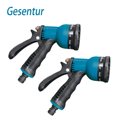 Gesentur Set of 2 Water Hose Nozzles with 8 Spray Modes High-Pressure Water Sprayer Nozzles for Watering Garden Washing Cars Pets