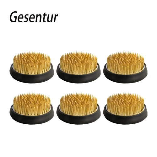 Gesentur Round Japanese Flower Holders 6pcs Flower Arrangers with Solid Brass Needles Floral Frogs Flower Fixed Tools for Flower Arranging(50mm)