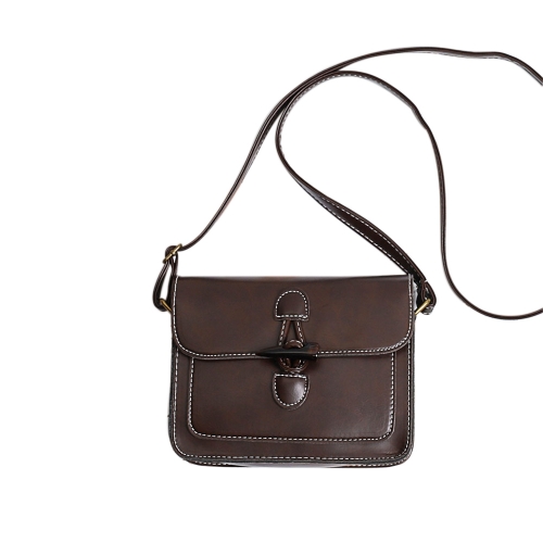 GLOAB Women's Leather Crossbody Bag Vintage PU Leather Purse Handbag Shoulder Bag for Women Ladies, Coffee