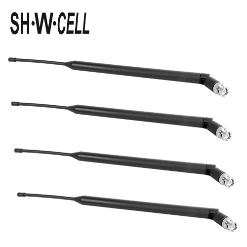 SH·W·CELL 4 Pack BNC Antennas Flexible Adjustable Length Wireless Microphone System Receiver Antennas(400-960MHz)