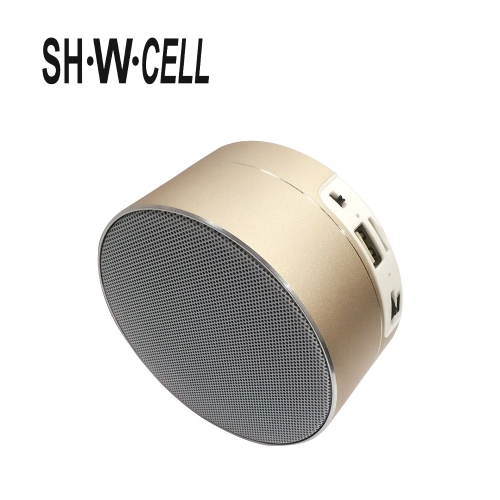 SH·W·CELL Small Mini Speaker with Mic Waterproof Wireless Bluetooth Speaker for Home Party Travel Outdoor(Gold)