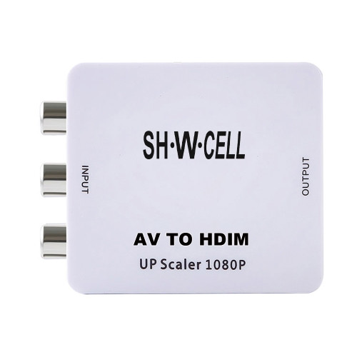 SH·W·CELL AV RCA to HDMI Converter with RCA & HDMI Cables Mini Portable Video Audio Converter Adapter for TV PC DVD VCD