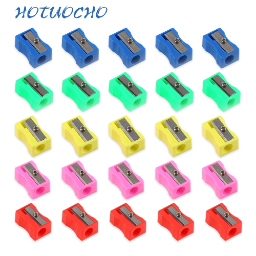 HOTUOCHO 25Pcs Mini Pencil Sharpeners High-quality Manual Non-electric Pencil Sharpeners Stationery Supplies for School Office, Assorted Colors
