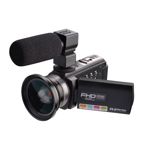 phonelex Portable Digital Video Camera 1080P 16X 24MP 270° Rotation DV Camera Digital Camcorder Video Camera for Adults Kids (Black)