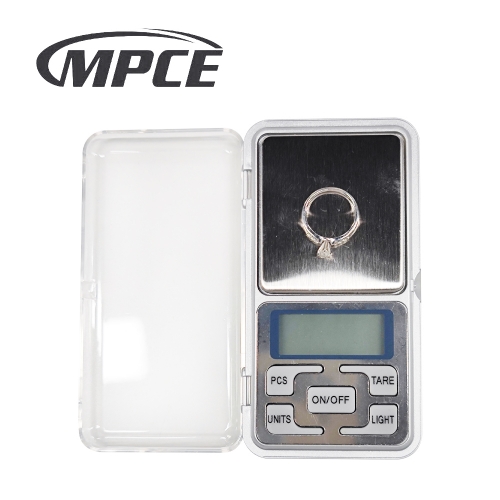 MPCE Digital Pocket Scales with Flip Cover & LCD Display 500g Capacity 0.1g Accuracy Mini Kitchen Scales for Food Jewelry Herbs