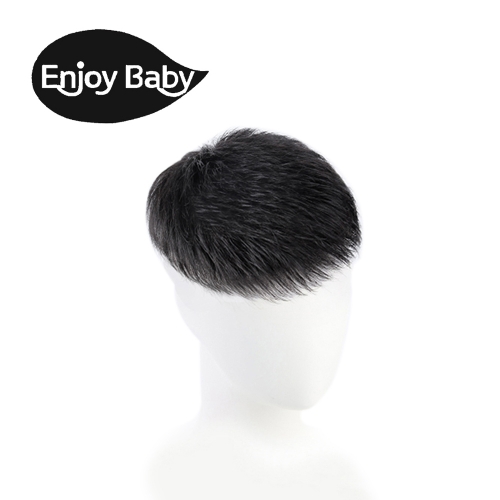 Enjoy Baby Thin Skin Hair Prosthesis Curly Human Hair Lace Thin Skin Hair Prosthesis Hair Replacement System Pieces Hair Toupee for Men, Black