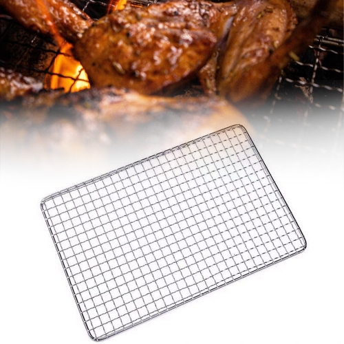 Ancfit Rectangular BBQ Grill Stainless Steel Grill Grid Mesh Cooking Utensil for Camping Picnics Backpacking Backyards BBQ Outdoor