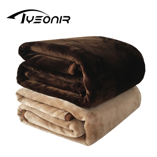 TYSONIR 2Pcs Luxury Warm Bed Blankets Lightweight Soft Cozy Fleece Blankets Throw Blankets for Bed Sofa Living Room Home Travel Camping, 3 Sizes