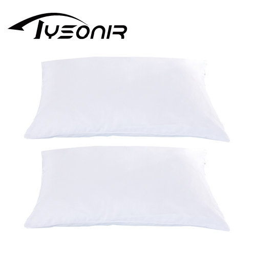 TYSONIR Cotton Pillowcases with Zipper Wrinkle Resistant Soft Breathable Pillow Covers Pillow Cases, Pack of 2, 20" x 30", Multi-color