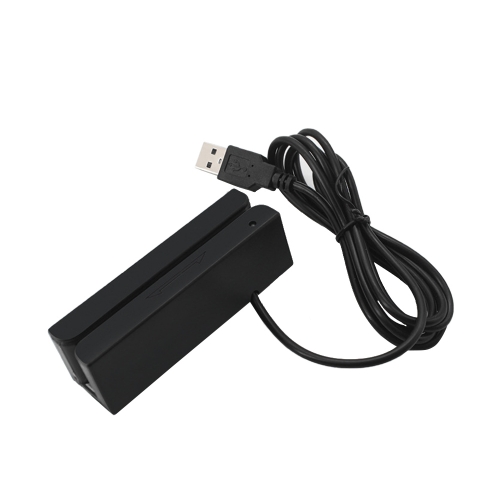EASY MSR USB Magnetic Credit Card Reader 3 Tracks Hi-Co Magstripe Swiper Stripe Card Reader, Plug and Play, Black