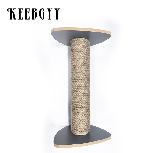 KEEBGYY 8.5" Tall Cat Scratching Post with Natural Sisal Indoor Cat Scratcher for Kittens