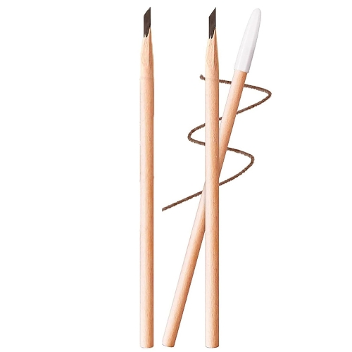 MOONVVIN Waterproof Wooden Eyebrow Pencils Long-lasting Waterproof Sweat-proof Wood Brow Pencils Cosmetic Makeup Pencils (Brown-3pcs)