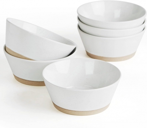 Pannow 6 Pieces Cereal Bowl, Soup Bowls, Stackable, Perfect for Kitchen Dessert Rice Side Dish Snack Soup Fruits Cereal Ice Cream