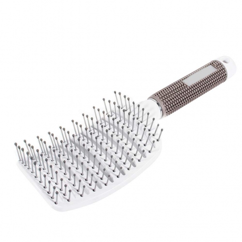 Sosoon Anti-static Hair Brush Curved Vent Hair Brush Wet/Dry Hair Vented Styling Hair Brush Salon Hairdressing Tool, Gray
