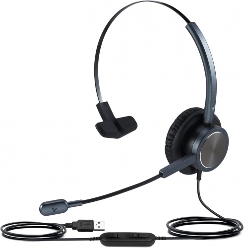 Meyoung USB Headset with Microphone for PC, Computer Headset with Volume Control & Mic Mute, Computer Headset for Home Office