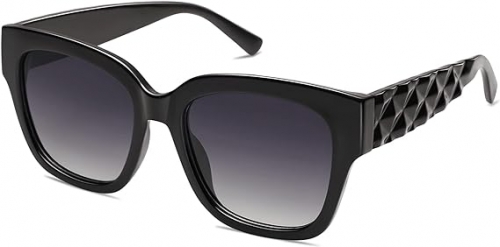 RSGMU Women's Polarized Square Sunglasses Retro Oversized Women Thick Sun Glasses