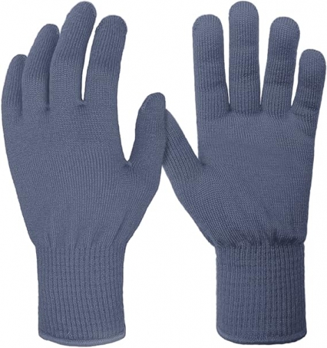 Jeopace Winter Gloves Merino Wool String Knit Liner Warm Gloves 4 Sizes for Men Women, Gray