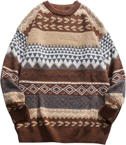 Jeopace Vintage Soft Knit Sweater Knitwear Autumn Unisex Oversized Casual Pullover Jumper