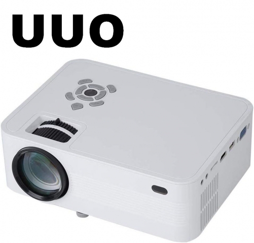 UUO Mini Multimedia Projector HD Video Projector Multimedia Home Theater Video Projector with Cable, Full Video Projector